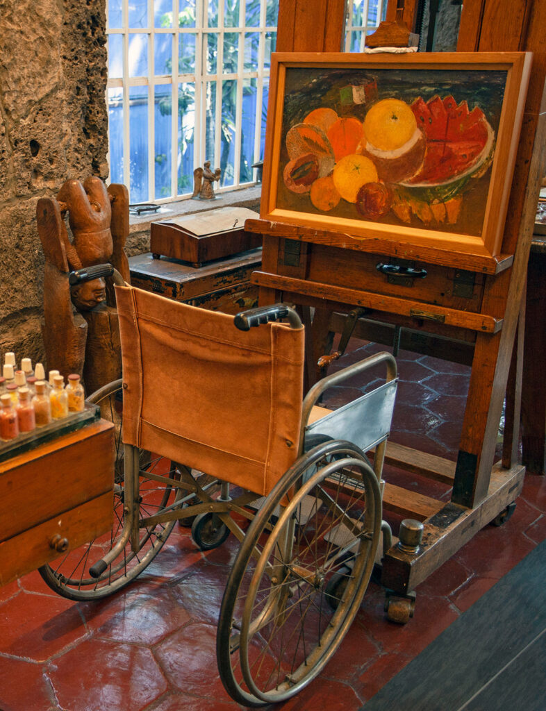 Musée Frida Kahlo, salle de travail pour la peinture, Coyoacan, Mexique