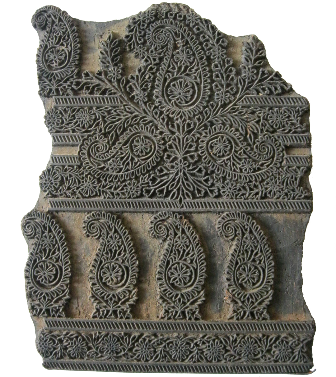 Bloc de bois sculpté, Inde, vers 1900.